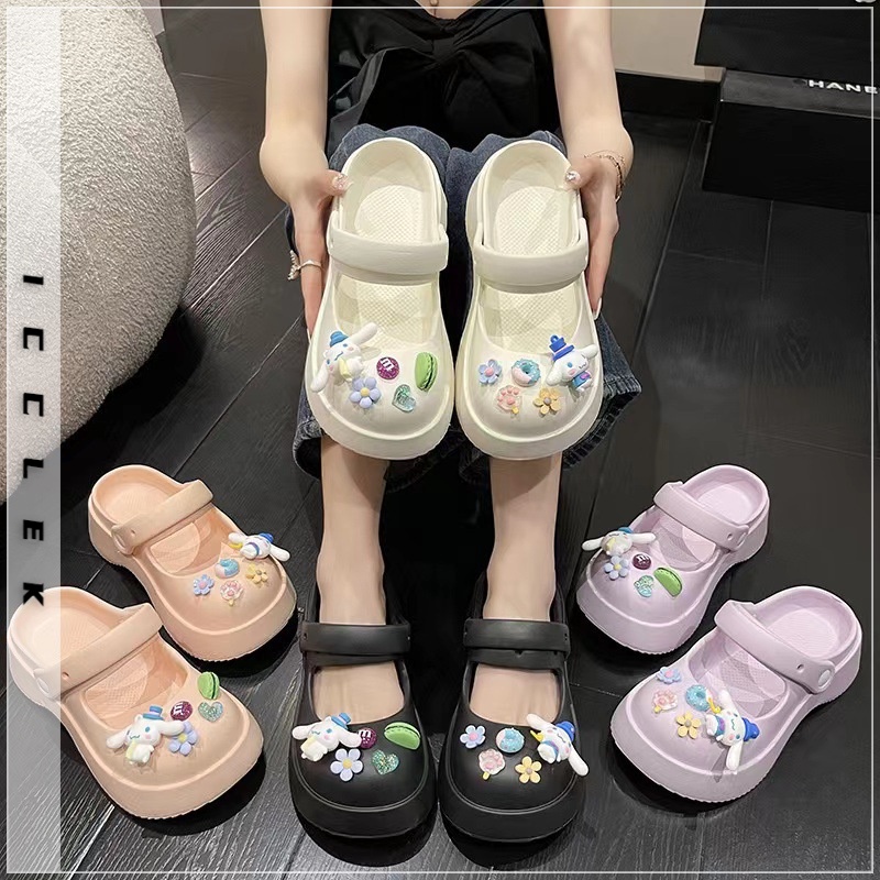 ICCLEK  dép sandal nữ dép đi biển dép đế cao Thoải Mái Xinh Xắn   Thời trang Beautiful Thời trang Comfortable FDL23902B7 37Z230910