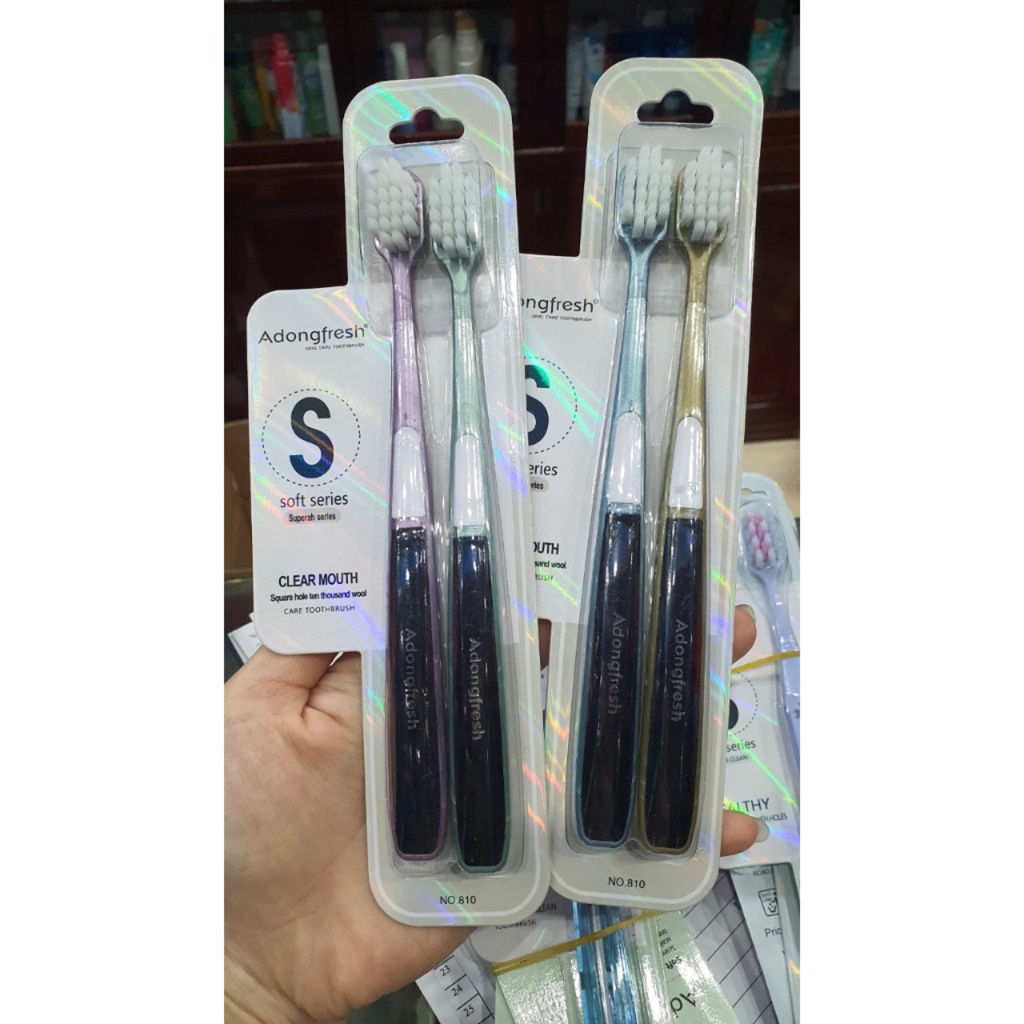 Combo 2 Bàn chải Adongfresh xanh lông mềm mại Anh Quốc – Hàng Chính Hãng