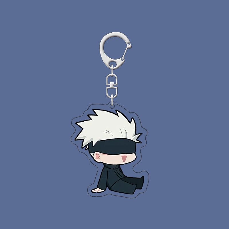 Móc khoá Anime Manga Gojo Satoru Q Version Anime Jujutsu Kaisen Kawaii Acrylic Cute phụ kiện trang trí dễ thương