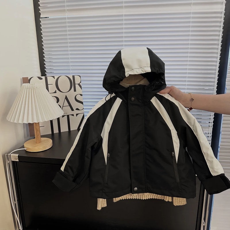 Áo Khoác Có Mũ Trùm Phong Cách Hàn Quốc Thời Trang Mùa Thu Hàng Mới Dành Cho Trẻ Em