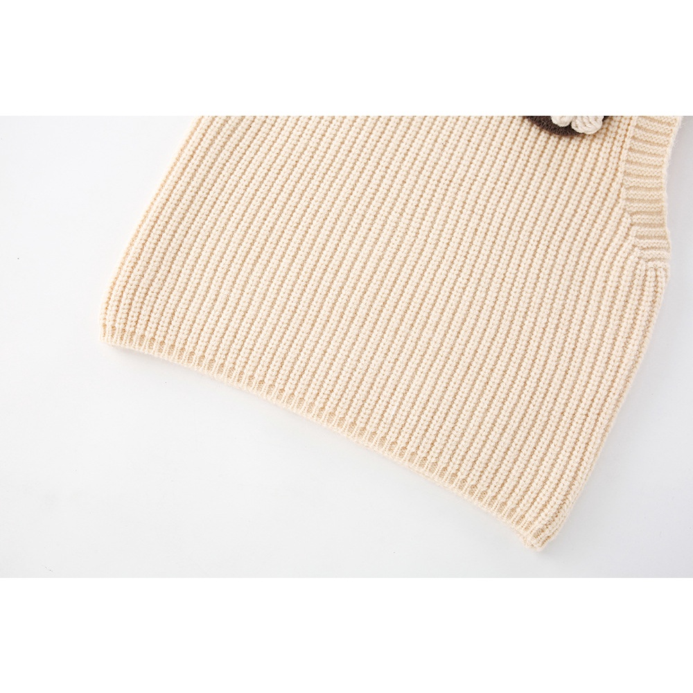 Áo Khoác Len Không Tay In Họa Tiết Dâu Tây Dễ Thương Thời Trang Xuân Thu Cho Bé Gái size 73-110