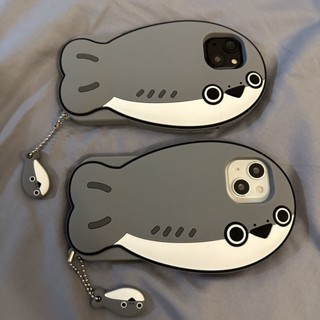 Ốp điện thoại silicon mềm hình cá heo hoạt hình 3D dễ thương thích hợp cho iPhone 11/12/13/14/15/pro/max/promax/plus