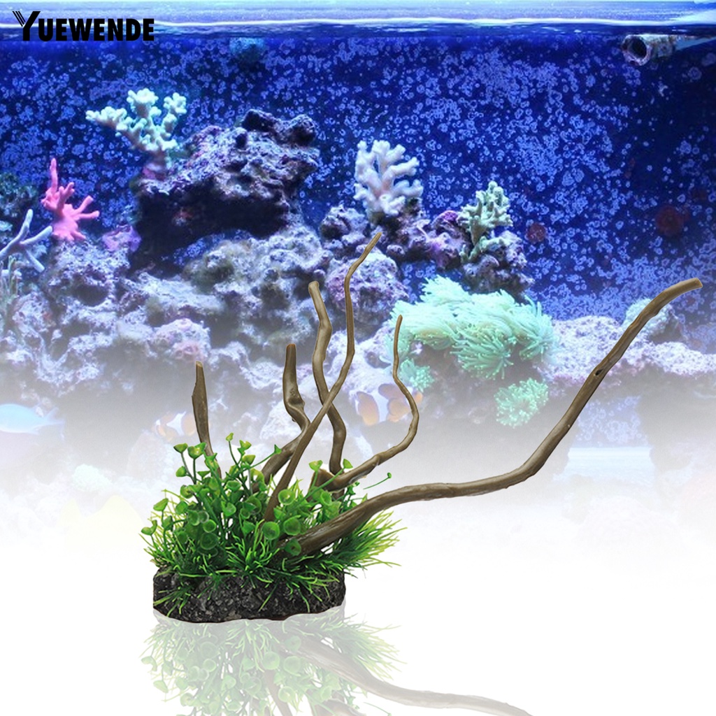 Yu.p Chậu Cây Giả Bằng Nhựa resin Giả Rễ Cây Gỗ An Toàn Cho Trang Trí Tiểu Cảnh