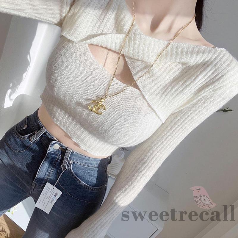 Áo Dệt Kim Nữ Tay Dài Màu Sắc Thanh Lịch