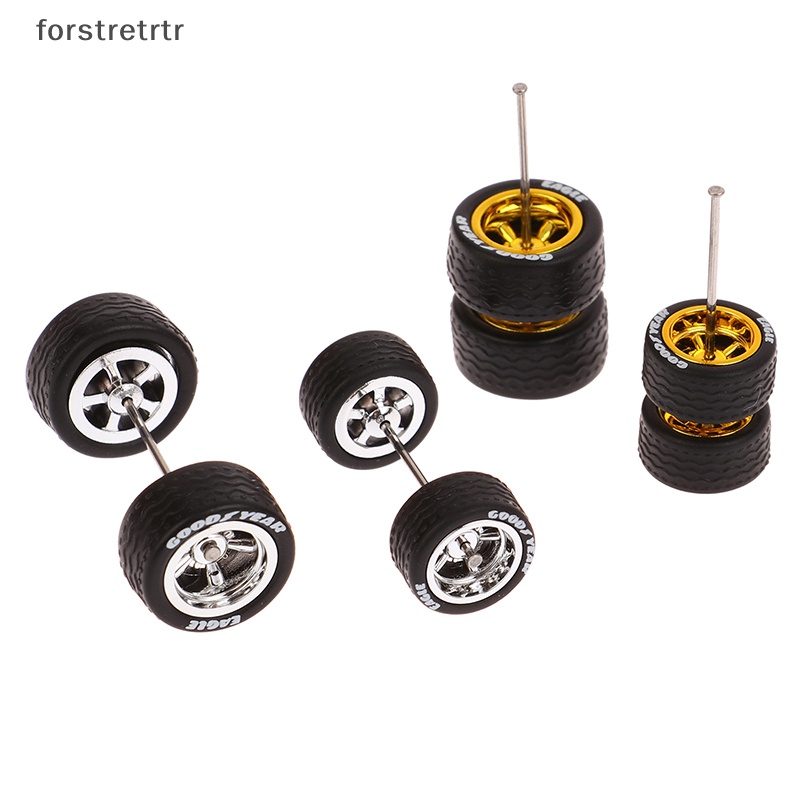 Forstretr 1 Bộ Bánh Xe 10.8 / 12.8mm 1 / 64 Bằng Hợp Kim Màu Bạc Có Thể Tháo Rời bsc-a Chuyên Dụng