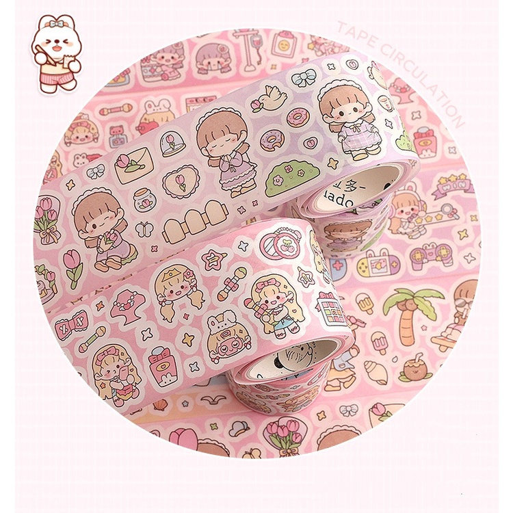 300cm Telado Phim hoạt hình dễ thương thiếu nữ DIY băng keo