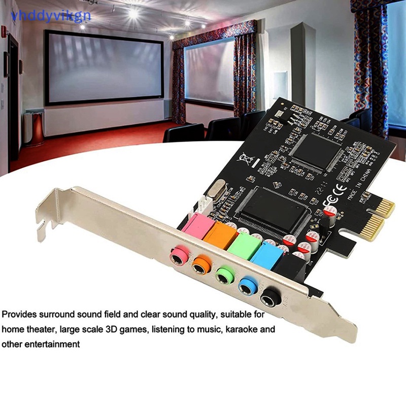 Thẻ Âm Thanh Kỹ Thuật Số 6 Kênh 3d 5.1 5.1 Kênh 3d 6 Kênh Cho Máy Tính pcie 5.1 ch 24bit vn