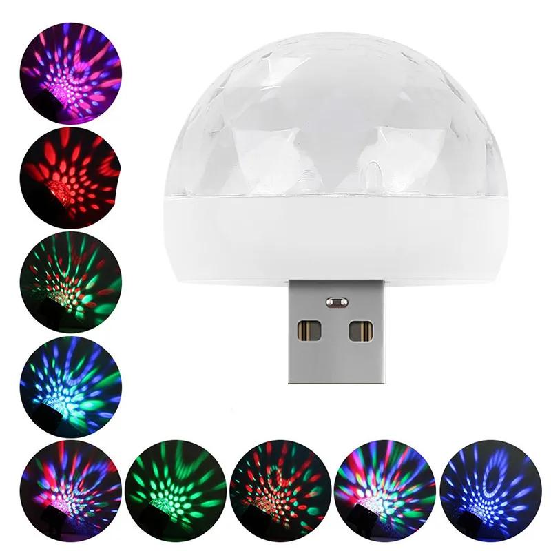 Đèn led dj usb mini Tạo Hiệu Ứng Ánh Sáng Nhiều Màu Sắc Nhỏ Gọn Tiện Dụng Cho Xe Hơi / Tiệc Tùng / d