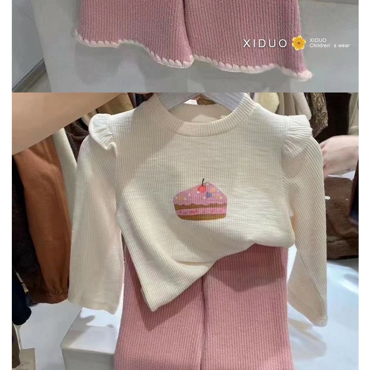 Áo Thun Mùa Thu Phong Cách Hàn Quốc Hợp Thời Trang Mới Cho Bé Gái