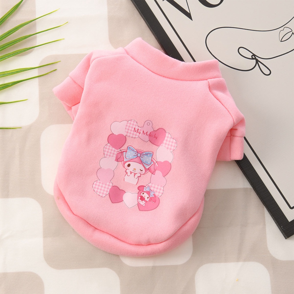 Áo Sweater Thể Thao Giữ Ấm In Hình sanrio Thời Trang Xuân Thu Cho Thú Cưng