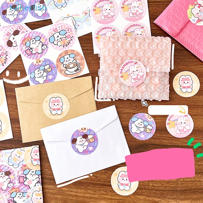 1 Cuộn Nhãn Dán Niêm Phong Bao Thư In Hình Chú Voi Hoạt Hình Dễ Thương diy