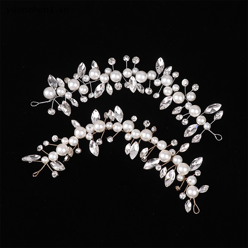 Băng Đô Cài Tóc Đính Ngọc Trai Sang Trọng Cho Cô Dâu