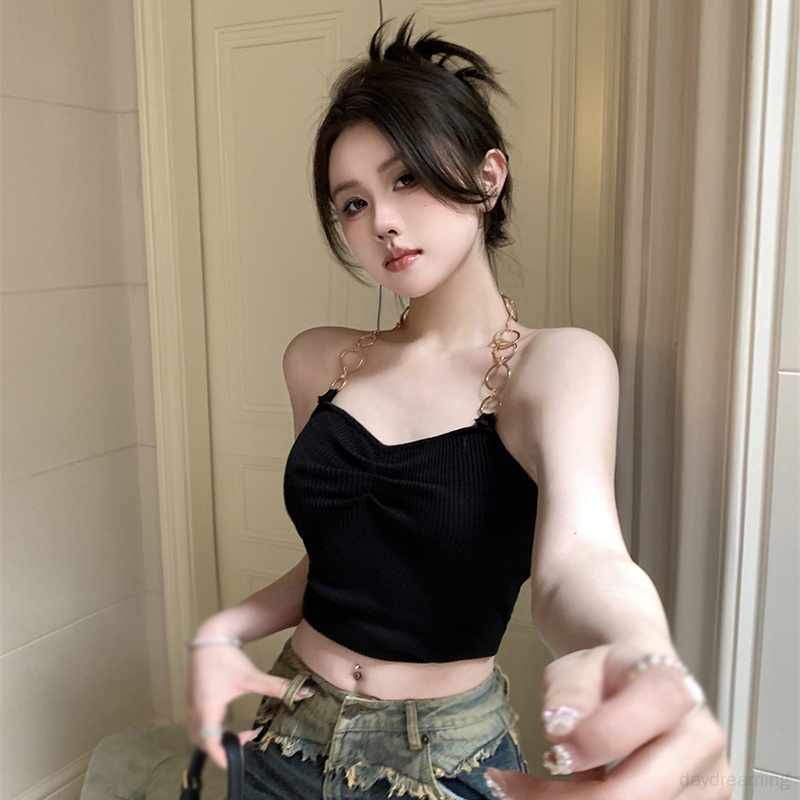 Áo croptop Sát Nách Phong Cách Hàn Quốc Thời Trang Mùa Hè Cho Nữ