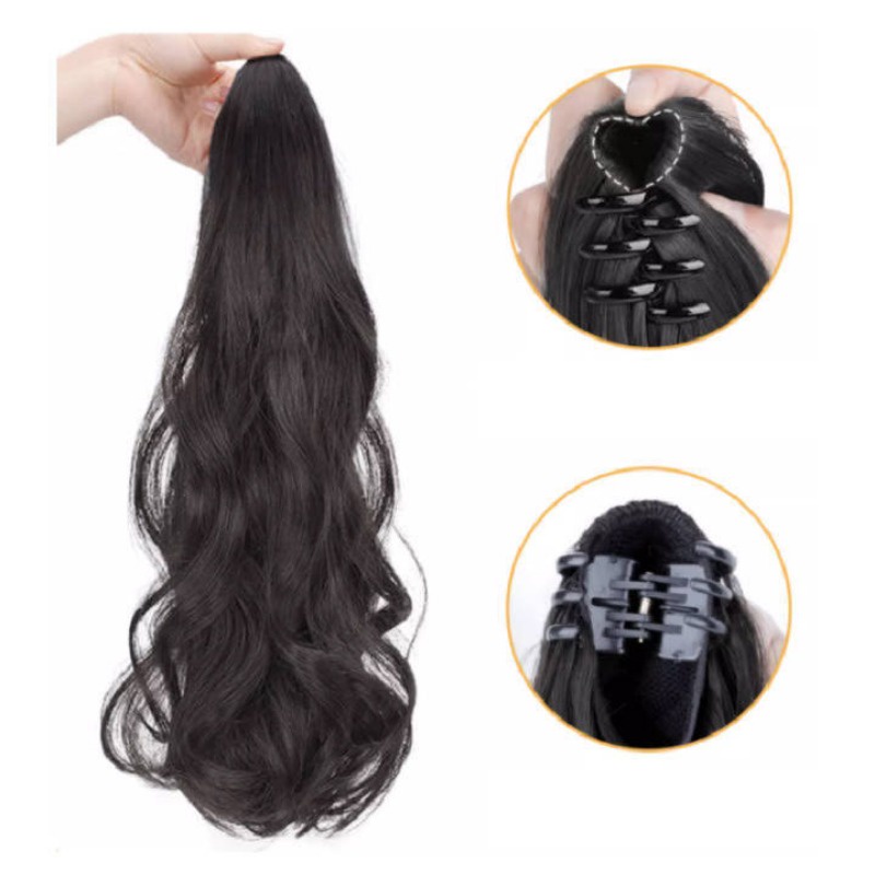 Tóc Giả Dài Xoăn Gắn Đuôi Cá Mập Thời Trang Cho Nữ