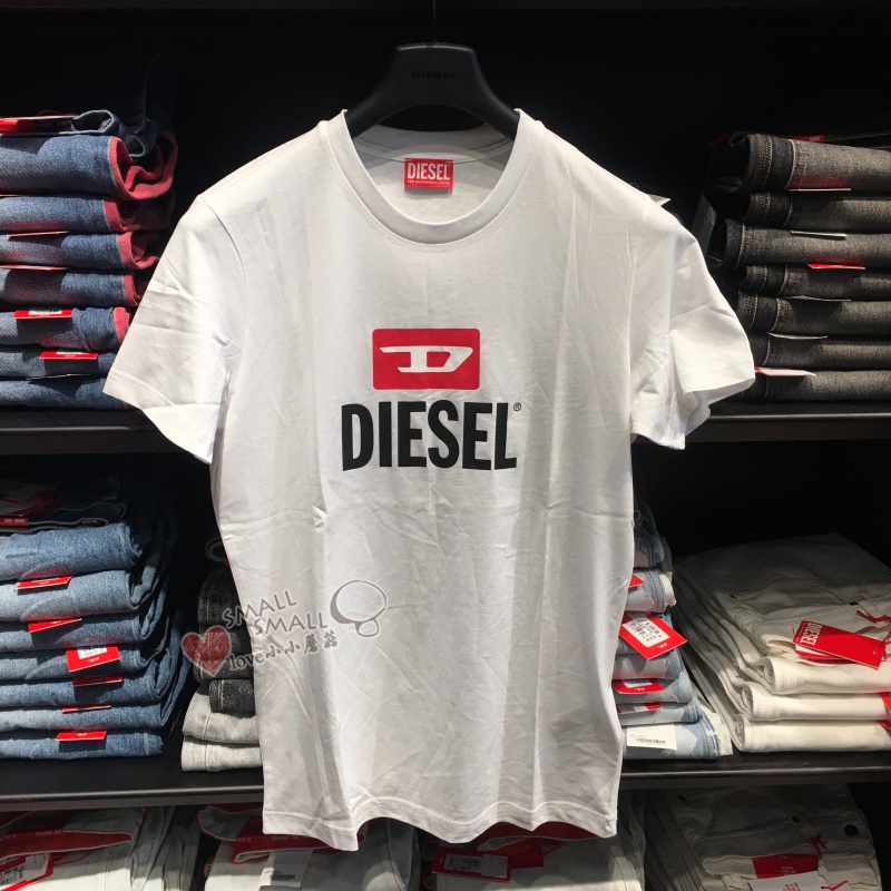 Diesel Áo Thun cotton Ngắn Tay In logo Cá Tính Dành Cho Nam