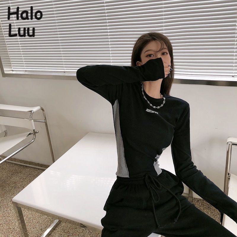 Halo  Luu áo phông áo thun nữ croptop baby tee Thời trang hàn quốc A99JA7Q 37Z230912