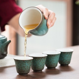 Bộ Ấm Chén Trà Bằng Gốm Phong Cách retro