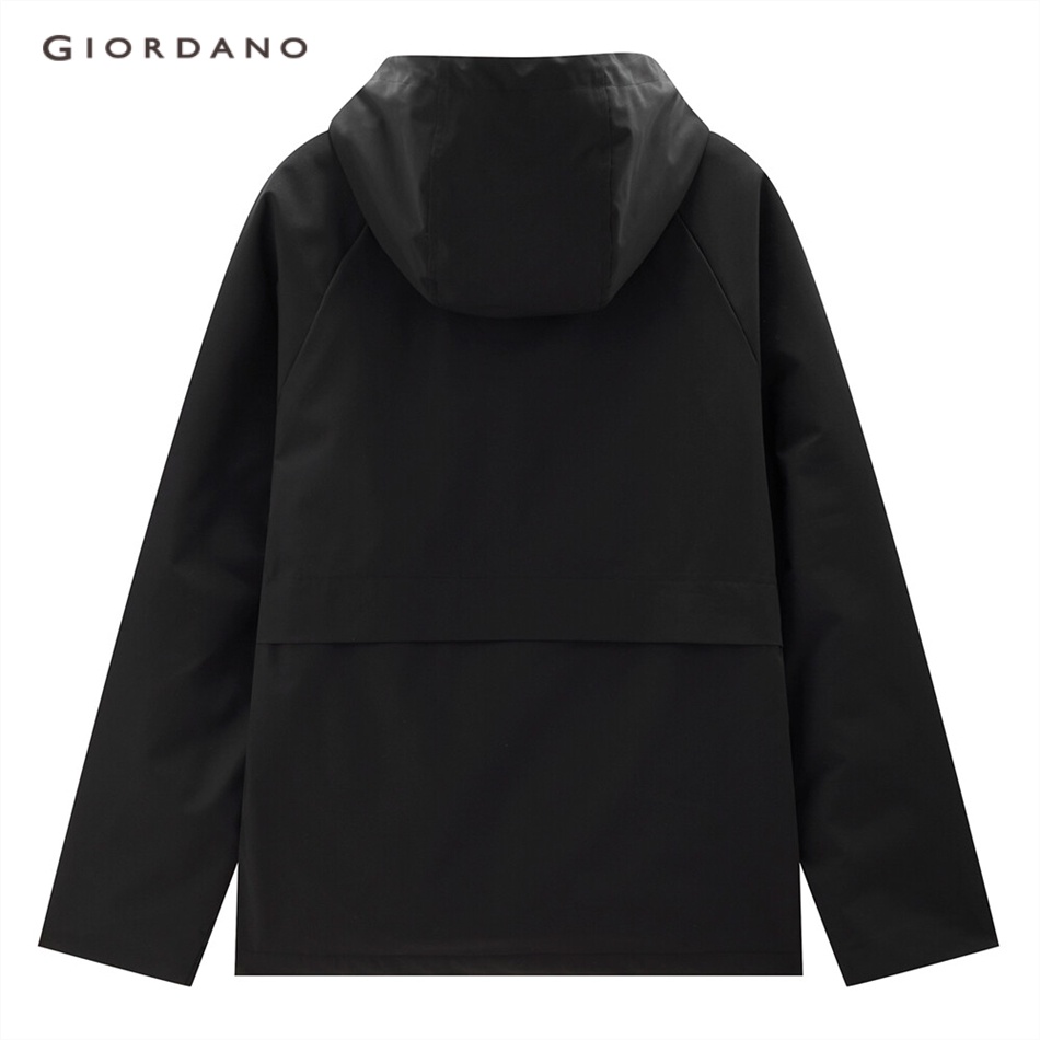 GIORDANO MEN Fleece-lined loose hooded windbreaker 01073670