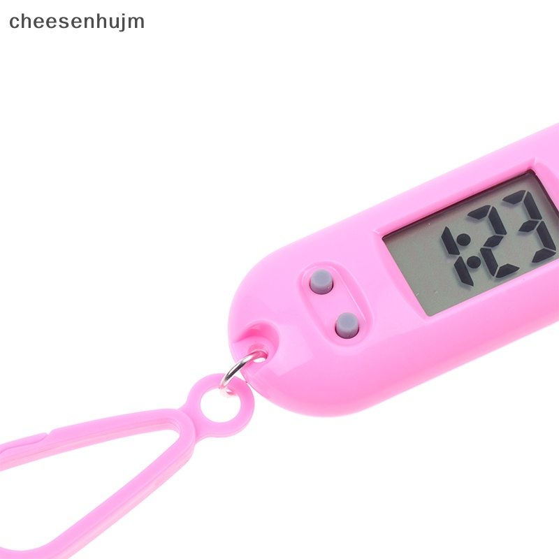 Đồng Hồ Điện Tử mini Hình oval Kỹ Thuật Số Treo Chìa Khóa Cho Học Sinh
