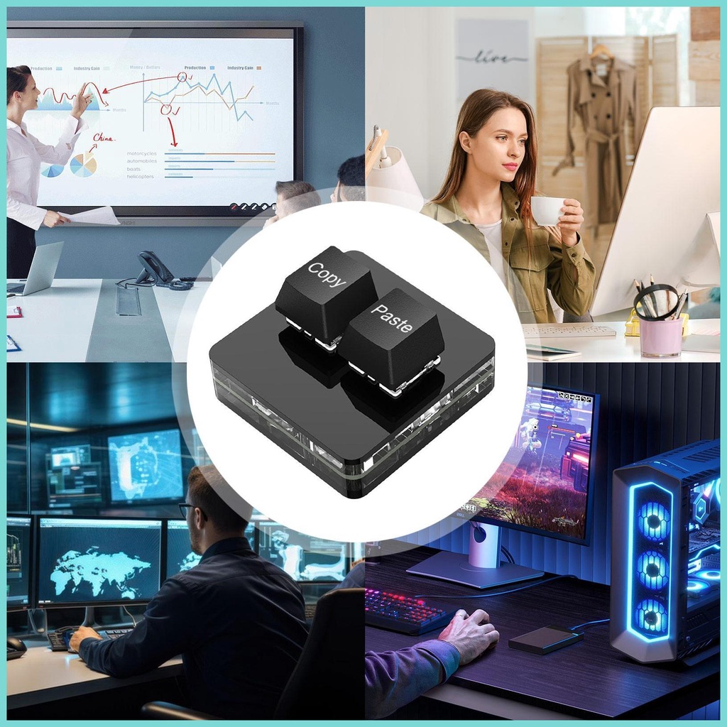 Bàn Phím mini 2 Nút Bấm Dùng Để Chơi game