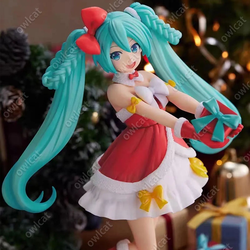Mô Hình Nhân Vật VOCALOID Miku  22cm Hatsune Miku Virtual Idol Christmas Day Santa Claus Girl Series TAiTO Piapro Packed in Box Super Premium Figure