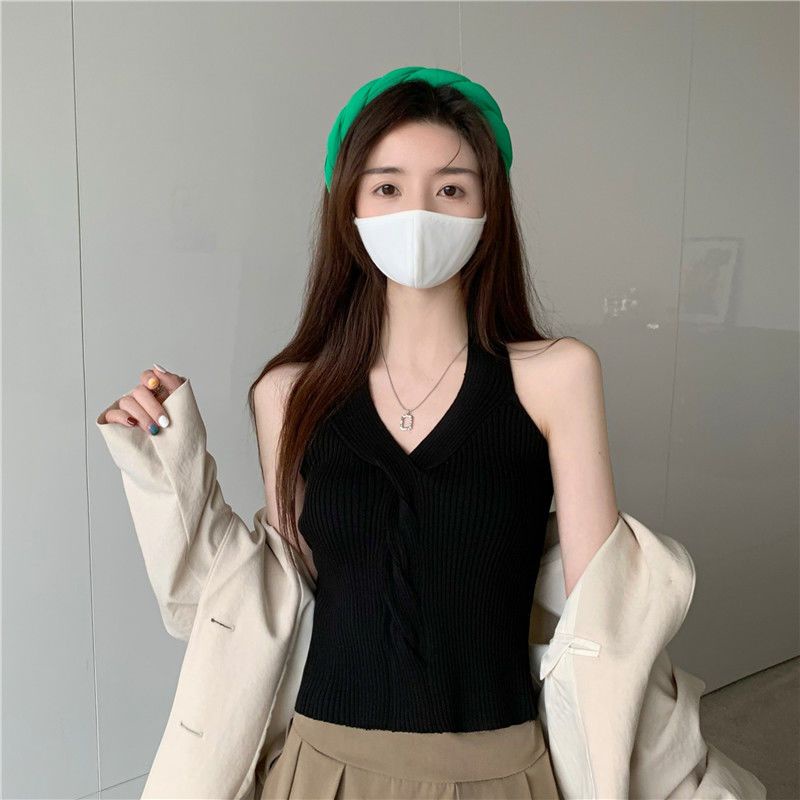 Áo Hai Dây Dệt Kim Dáng Ôm Phong Cách Thời Trang Mới Dành Cho Nữ