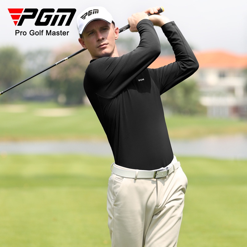 Pgm Áo Thun polo Thể Thao Chơi golf yf489 Dài Tay Màu Trắng Thời Trang Cho Nam