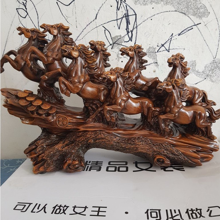 Tượng Gỗ Mã Đáo Thành Công Kích Thước 50*15*30cm Nặng 4,5kg