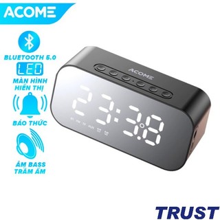 Loa Bluetooth 5W Màn Hình LED ACOME A5, ROBOT RB170- Hỗ Trợ Mặt gương, Xem giờ, Đồng hồ báo thức, Nghe FM