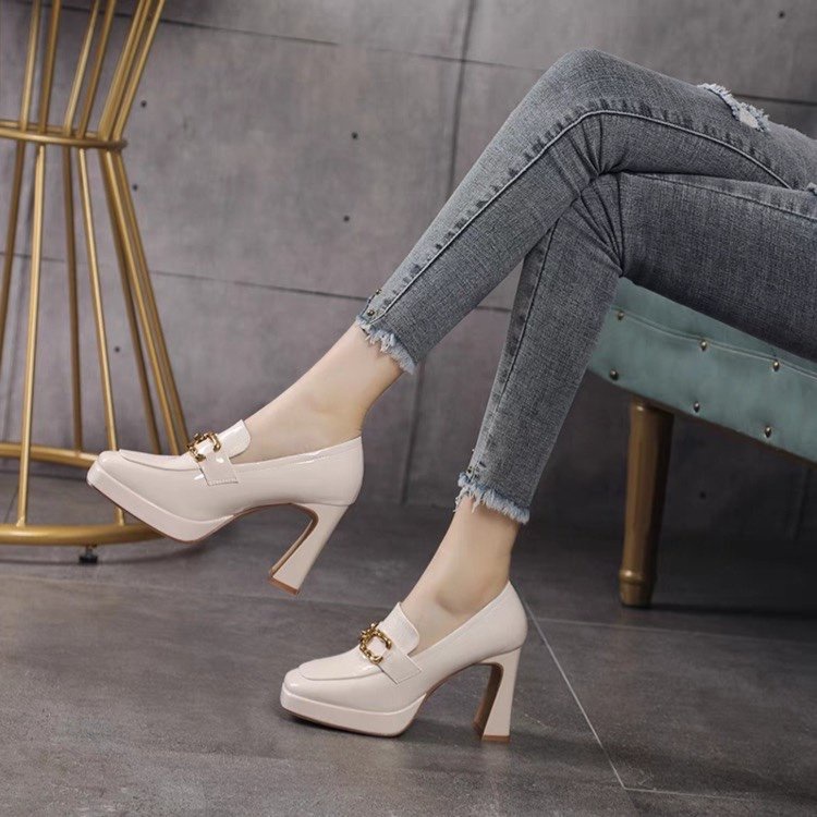 Giày Cao Gót Mũi Vuông Cỡ Lớn Thời Trang
