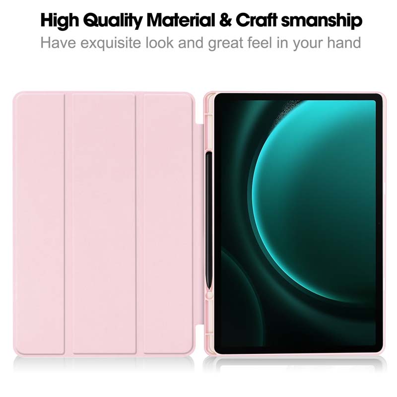 Lật Bao Da Máy Tính Bảng Mềm Có Ngăn Đựng Bút Cho Samsung Galaxy Tab S9 FE SM-X510 X516 X710 X716 S9FE 5G case S9FE+ X610 X616 S9+ X810 X816 FE+ cover fe Giá Đỡ