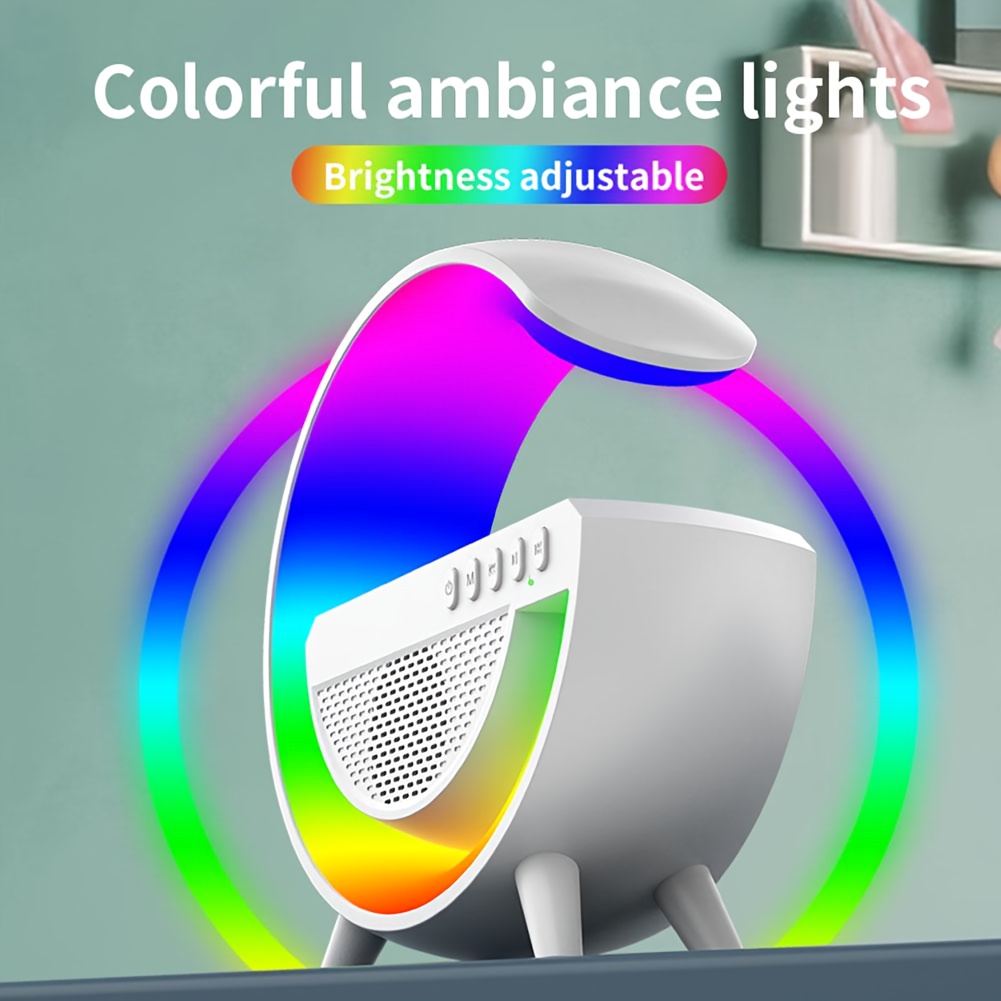 Loa Bluetooth Không Dây Có Đèn rgb Báo Thức Ánh Sáng Mặt Trời Mọc Thông Minh Cho Phòng Ngủ
