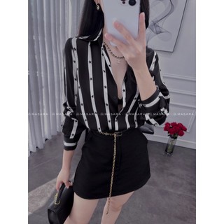 DÂY THẮT LƯNG XÍCH VÀNG PHỐI DA ĐEN