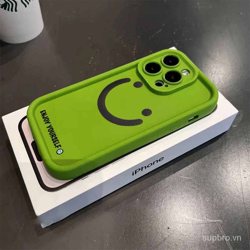 Ốp Điện Thoại Hình Mặt Cười Đơn Giản Cho iphone 11 12 13 14 15 pro max 11promax 12pro 13pro 7 8 plus 14plus 13promax xr xs max