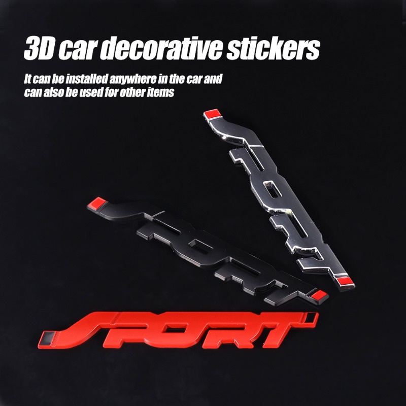 Logo Kim Loại 3d Chống Thấm Nước In Chữ sport Dùng Trang Trí Xe Hơi