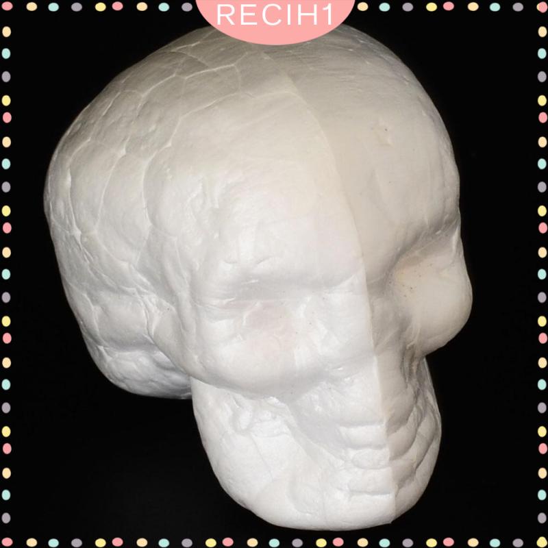 Bộ 10 Miếng Xốp polystyrene Hình Đầu Lâu 55mm Trang Trí halloween