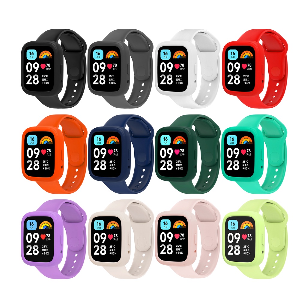 Ốp Bảo Vệ Bằng Silicon Màu Kẹo Cho Đồng Hồ Thông Minh xiaomi redmi watch 3 active