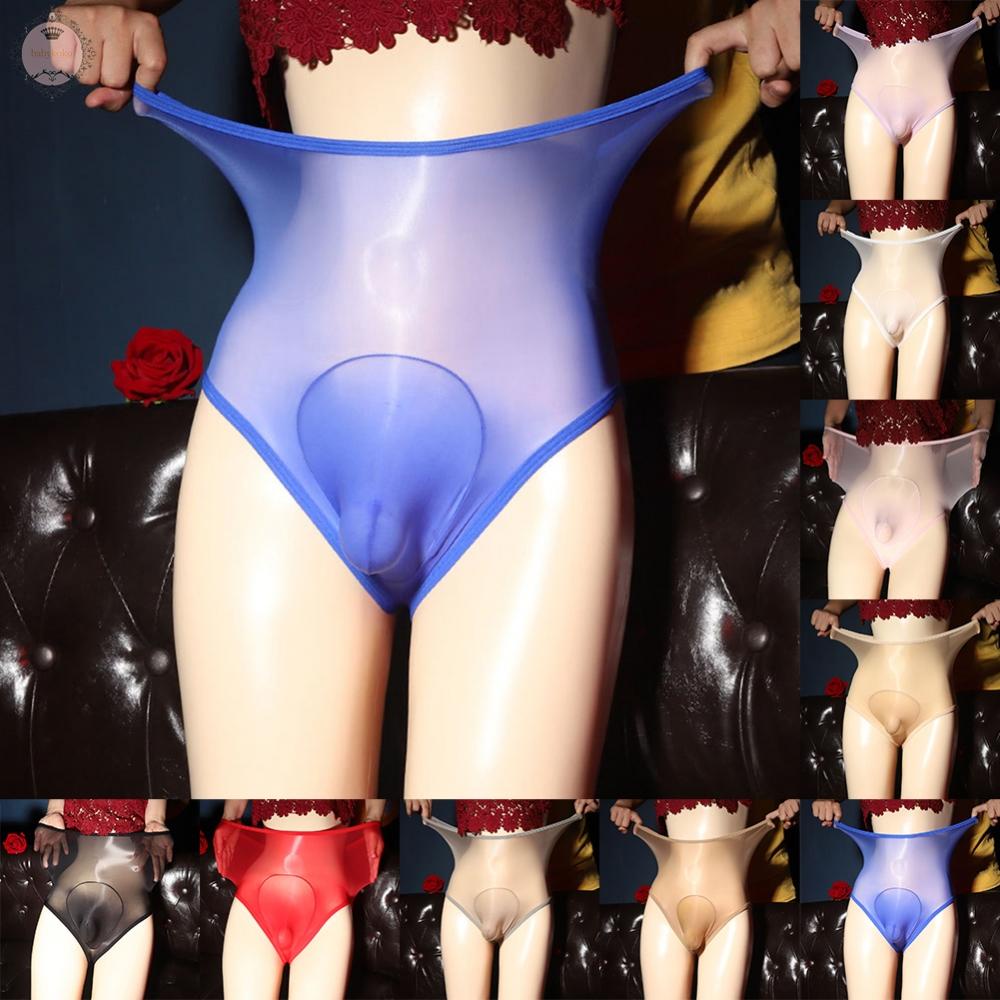 Men Underwear Knickers Lingerie Mesh Seamless See Through Sheer Shorts