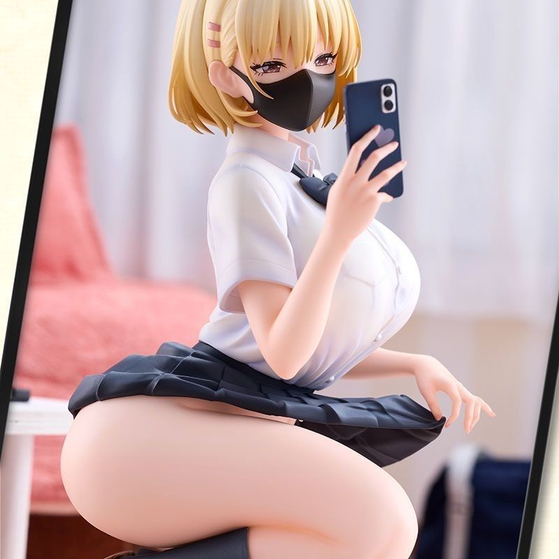 Mô Hình Búp Bê Nữ anime Mặc Váy Ngắn Hai Chiều Đáng Yêu aizi Chính Hãng Có Thể Thay Đổi Khuôn Mặt Thủ Công Để Bàn
