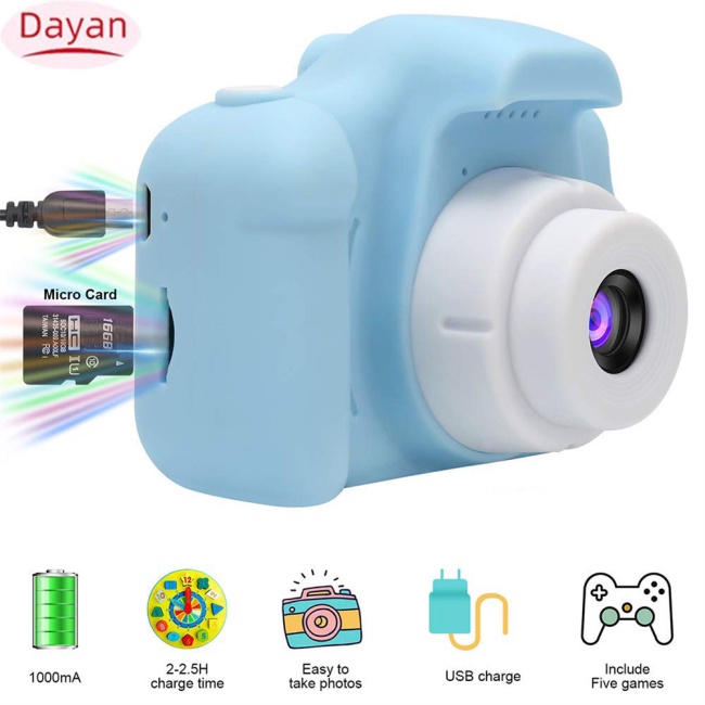 Camera Kỹ Thuật Số mini Thông Minh hd Sạc Pin Màn Hình Toàn Diện Cho Trẻ Em
