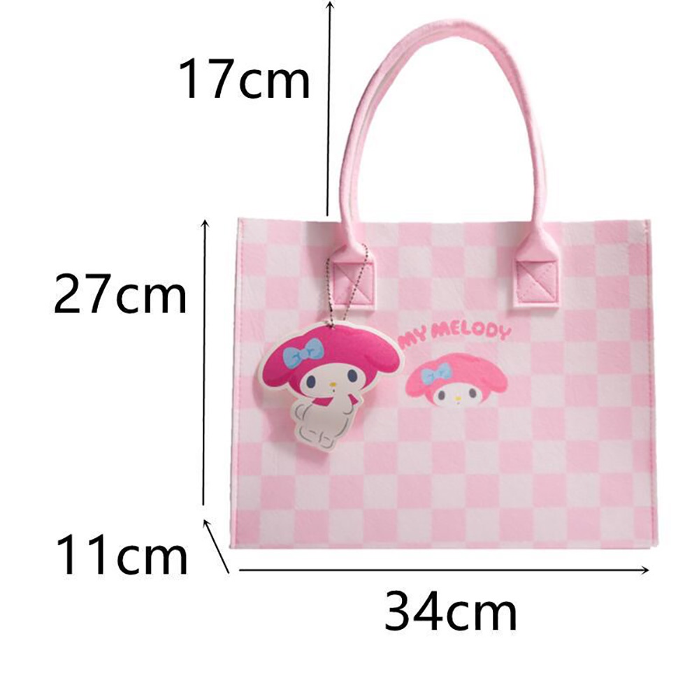 Mới Túi Xách Tay / Đeo Vai Sức Chứa Lớn Họa Tiết Hoạt Hình kuromi my melody Cho Nữ