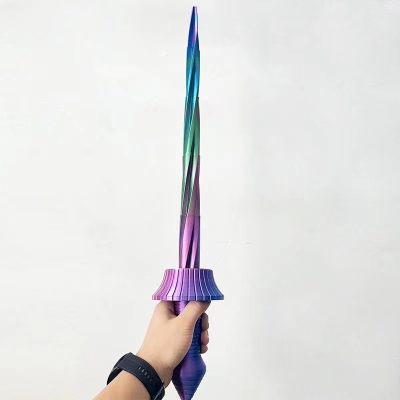 Tik tok Đồ Chơi Nhấn In 3d Hình Thanh Kiếm Có Thể Thu Vào