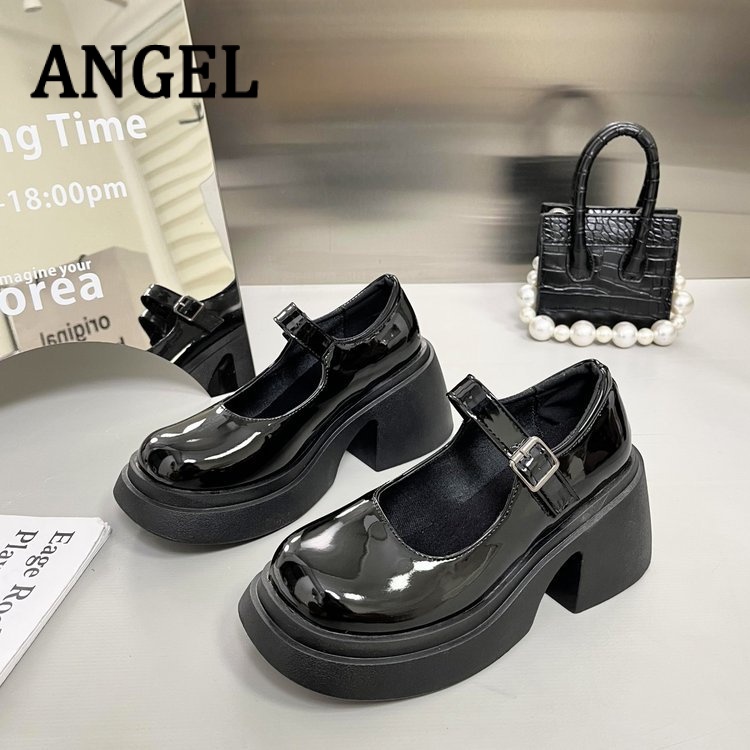 ANGEL giày búp bê nữ đế cao lolita giày Mary Jane Đế da mềm đế thời dép   FNJ2390QCI 37Z230911