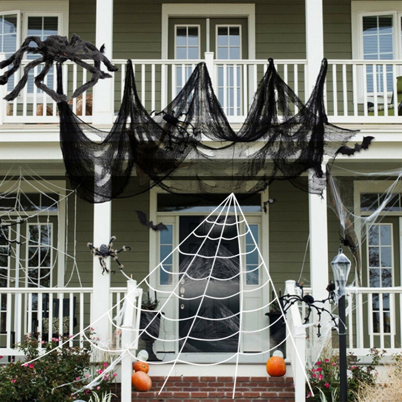 Vải Gạc Dày Màu Đen Trang Trí Tiệc halloween