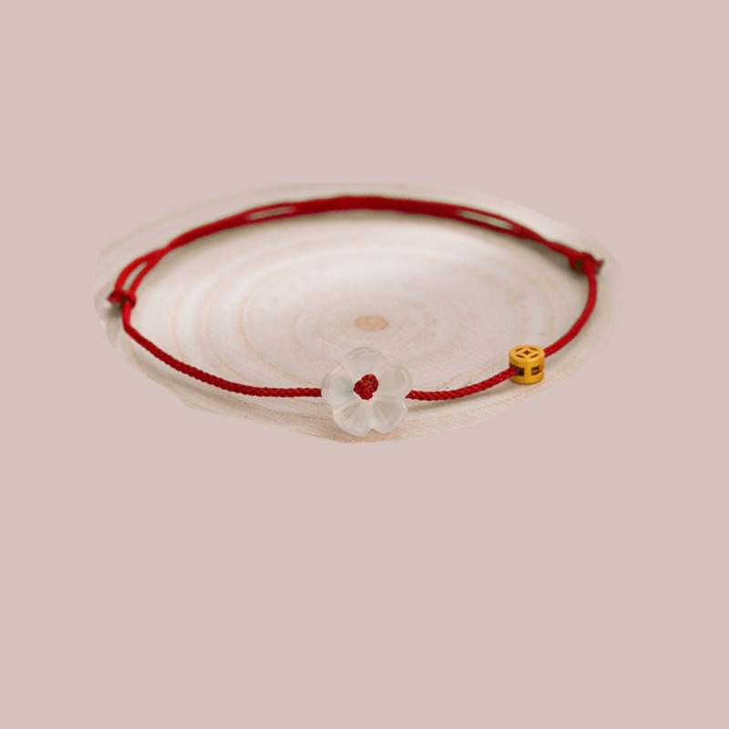 King Vòng Đeo Tay May Mắn Đính Hạt Phối Tua Rua Phong Cách Dân Tộc Trung Hoa