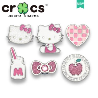  Charm Crocs Jibbitz - Hạt Charm Bằng Kim Loại Hình Mèo Hello Kitty Sticker Dép Crocs 