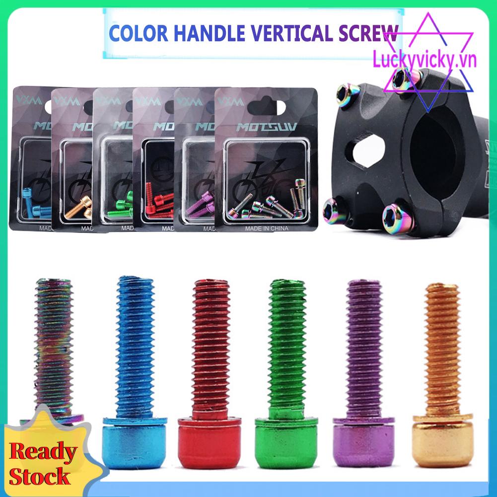 Set 6 Bu Lông m5x18mm Bằng Titan Cho Xe Đạp