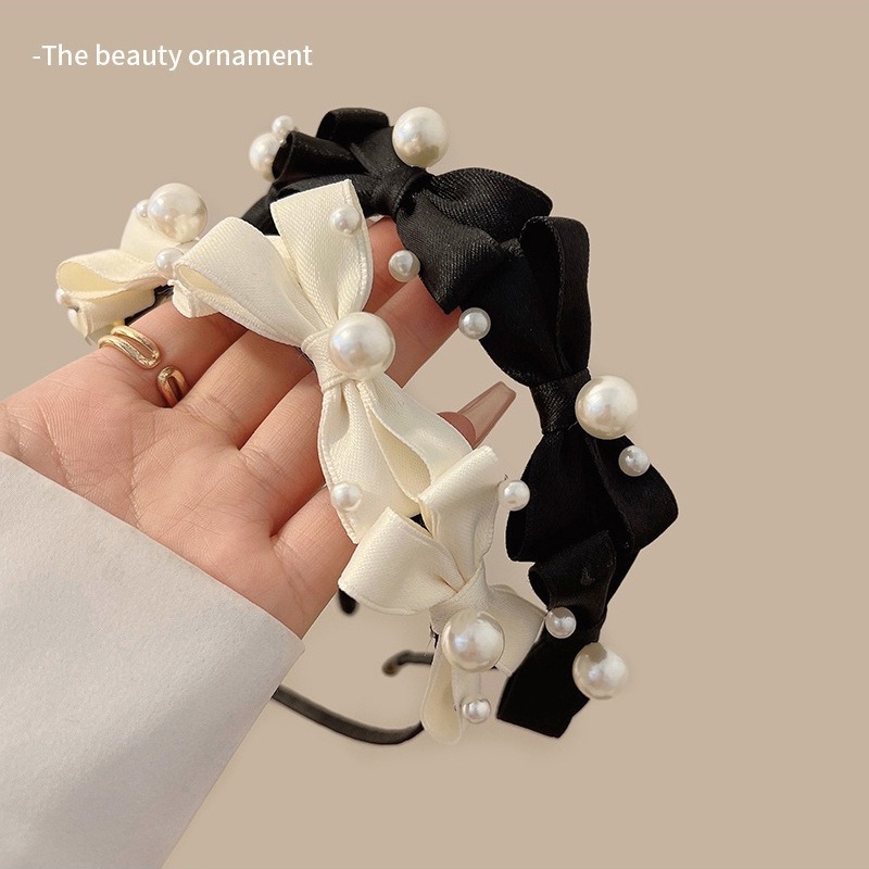 Deartiara Băng Đô Cài Tóc Đính Nơ Và Ngọc Trai Thời Trang 2023 Cho Nữ