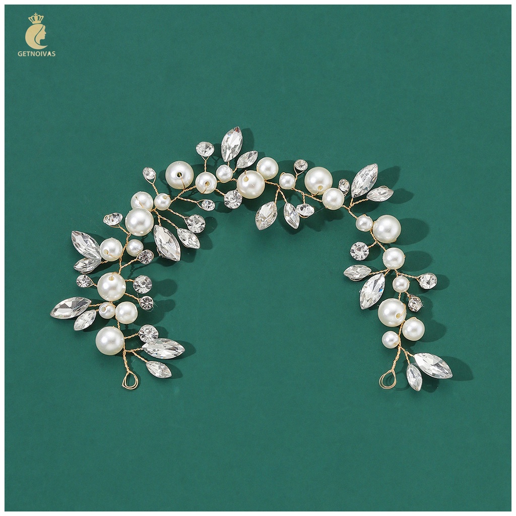 Cài Tóc Dây Xích Ngắn Đính Hạt Ngọc Trai Cho Cô Dâu Bán Trực Tiếp Từ Nhà Máy