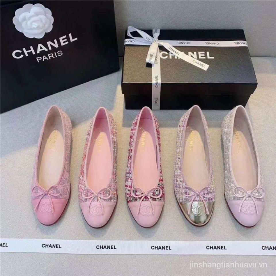 Giày Búp Bê Da Thật Mũi Tròn Thời Trang Mới Năm 2021 Cho Nữ